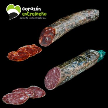 comprar online pack lote de salchichon y chorizo iberico de bellota extremeño