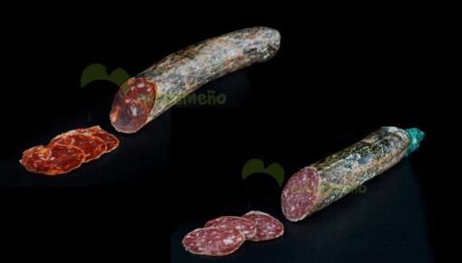 comprar online pack lote de salchichon y chorizo iberico de bellota extremeño
