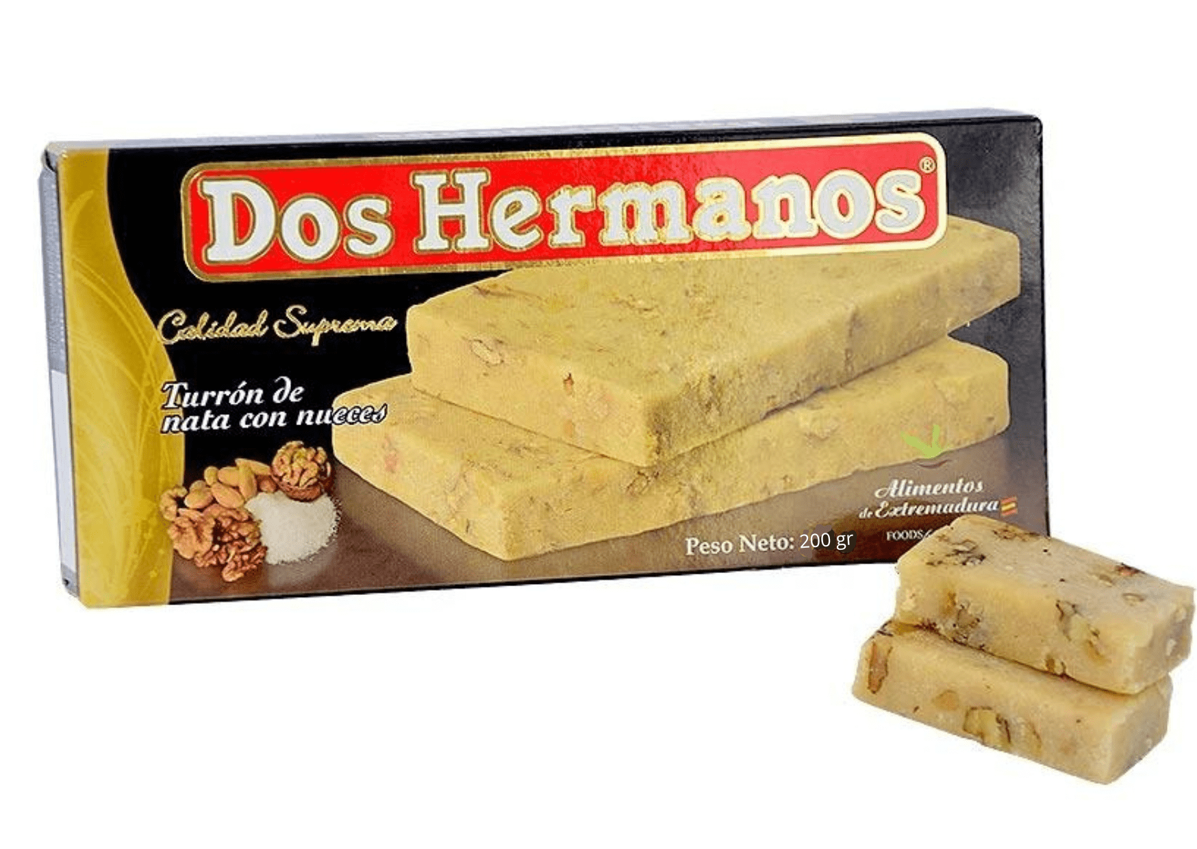 Comprar-online-turron-nata-con-nueces-DosHermanos-Extremadura-envio-en-24-Horas